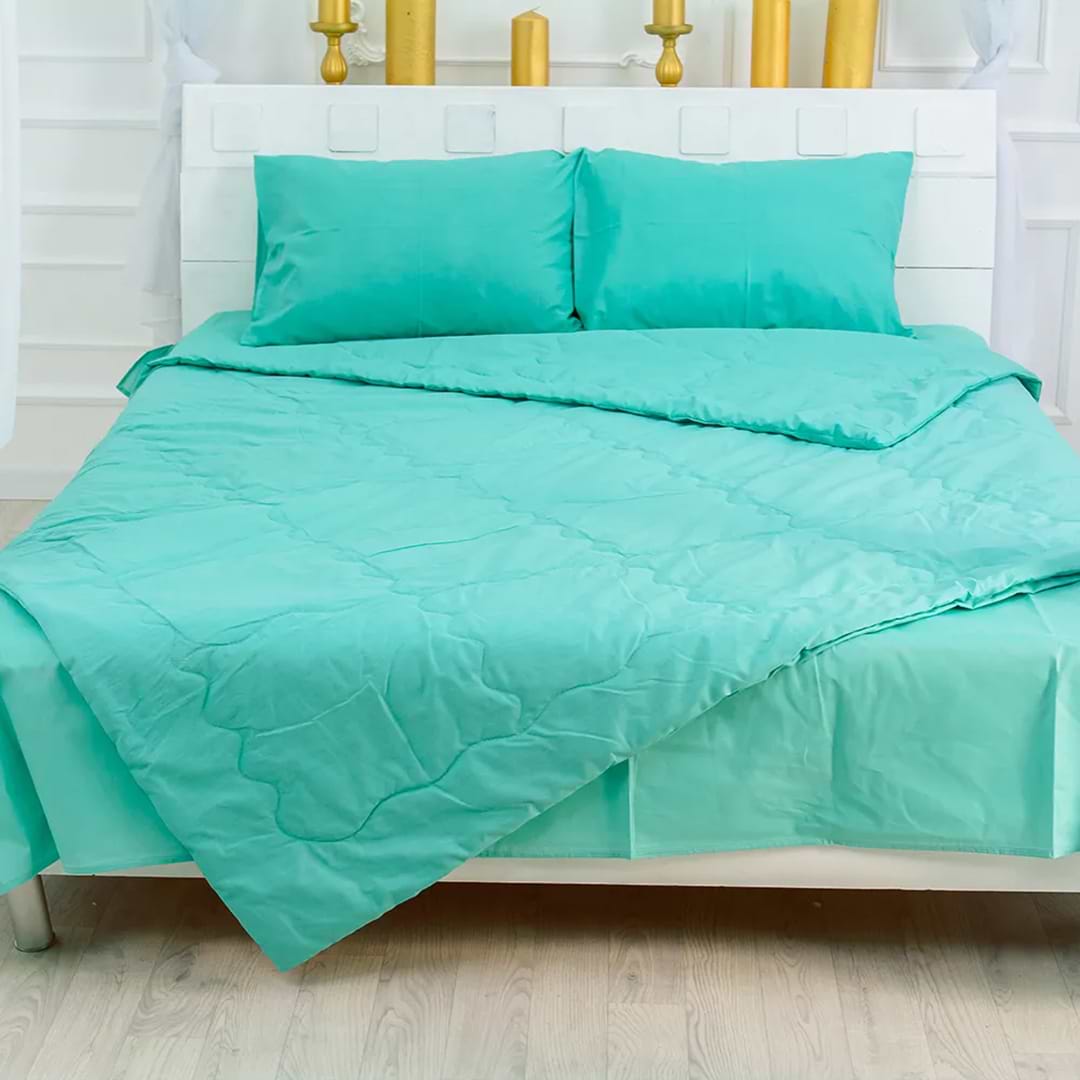Комплект постільної білизни дитячий MirSon №2668 Бавовна 11-2208 Mint 110x140 см + наволочки 2 х 40х60 см (2200003113112)